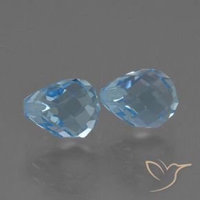 4.71 ct natürliche Himmerlblau Topas-Edelsteine, Briolette, VVS-VS