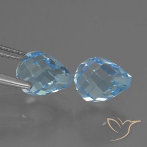 4.71 ct natürliche Himmerlblau Topas-Edelsteine, Briolette, VVS-VS