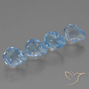 10.14 ct natürliche Himmerlblau Topas-Edelsteine, Briolette, VVS-VS