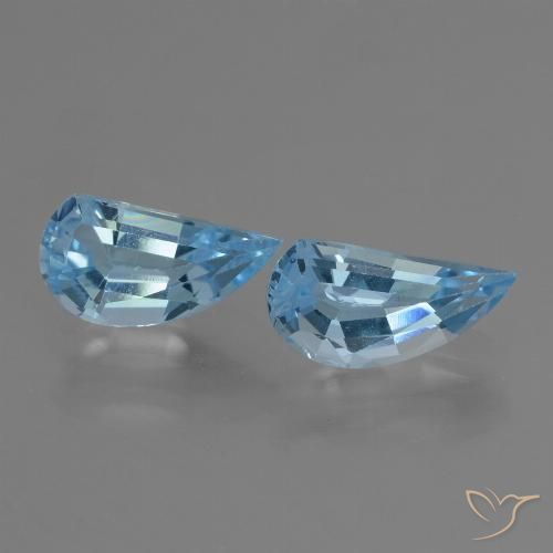 2.87 ct natürliche Himmerlblau Topas-Edelsteine, Ausgefallene Form, VVS-VS