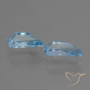 2.87 ct natürliche Himmerlblau Topas-Edelsteine, Ausgefallene Form, VVS-VS