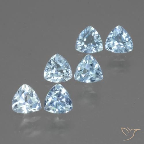 1.86 ct natürliche Himmerlblau Topas-Edelsteine, Trillion, VVS-VS