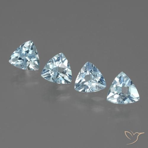2,04 ct natürliche blauer Topas-Edelsteine, Trillion, VS