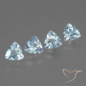 2,04 ct natürliche blauer Topas-Edelsteine, Trillion, VS