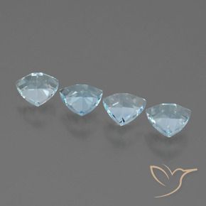2,04 ct natürliche blauer Topas-Edelsteine, Trillion, VS