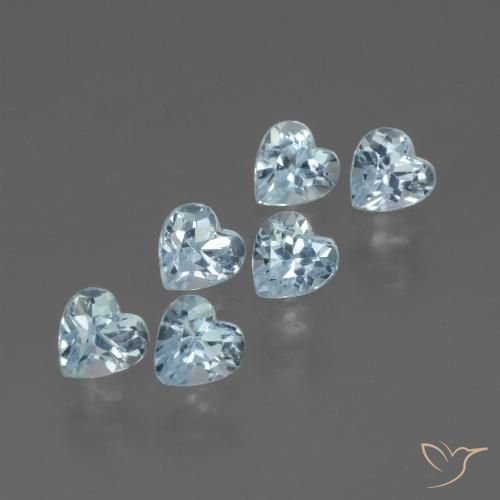2.12 ct natürliche Himmerlblau Topas-Edelsteine, Herzform, VS