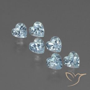 2.12 ct natürliche Himmerlblau Topas-Edelsteine, Herzform, VS
