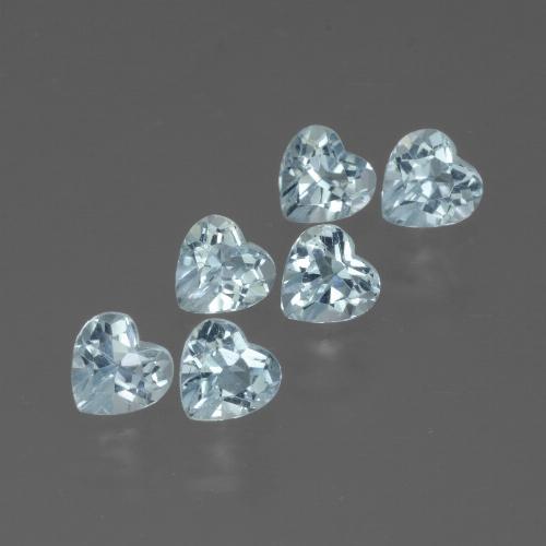 1.71 ct natürliche Himmerlblau Topas-Edelsteine, Herzform, VS