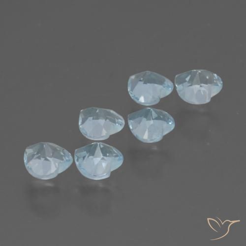 1.66 ct natürliche Himmerlblau Topas-Edelsteine, Herz, VS