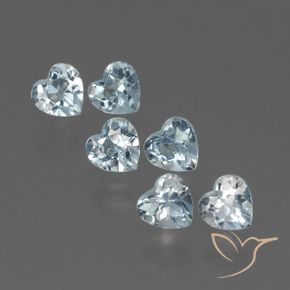 1.73 ct natürliche Himmerlblau Topas-Edelsteine, Herz, VS