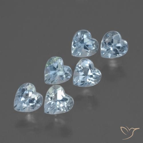 2.08 ct natürliche Himmerlblau Topas-Edelsteine, Herzform, VS