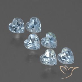 2.08 ct natürliche Himmerlblau Topas-Edelsteine, Herzform, VS