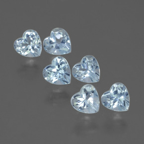 1.96 ct natürliche Himmerlblau Topas-Edelsteine, Herzform, VS
