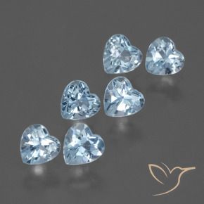 1.76 ct natürliche Himmerlblau Topas-Edelsteine, Herz, VS