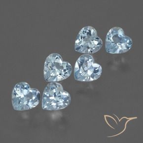 1.70 ct natürliche Himmerlblau Topas-Edelsteine, Herz, VS