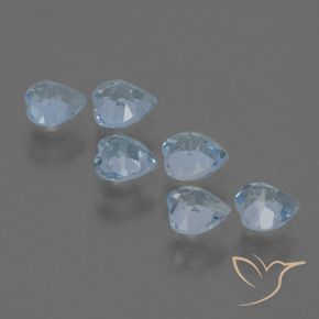 1.69 ct natürliche Himmerlblau Topas-Edelsteine, Herz, VS