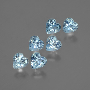 1.75 ct natürliche Himmerlblau Topas-Edelsteine, Herzform, VS