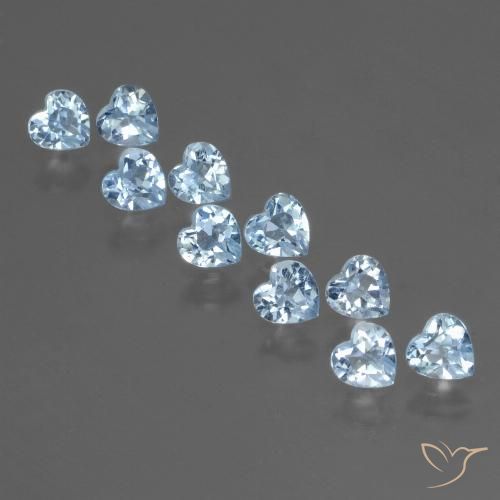 2,83 ct natürliche blauer Topas-Edelsteine, Herzform, VS