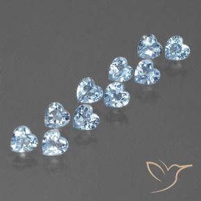 2,83 ct natürliche blauer Topas-Edelsteine, Herzform, VS