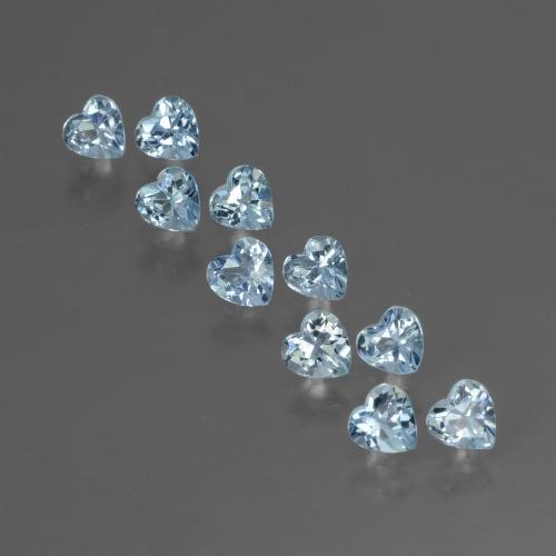 3.34 ct natürliche Himmerlblau Topas-Edelsteine, Herzform, VS