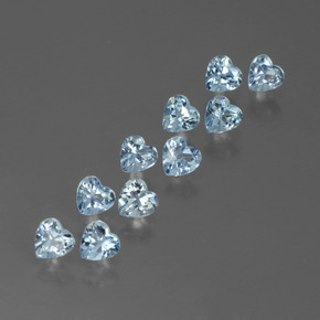 3.34 ct natürliche Himmerlblau Topas-Edelsteine, Herzform, VS