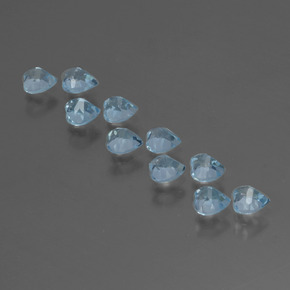 3.34 ct natürliche Himmerlblau Topas-Edelsteine, Herzform, VS