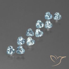 2.93 ct natürliche Himmerlblau Topas-Edelsteine, Herz, VS