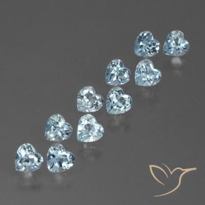 2.91 ct natürliche Himmerlblau Topas-Edelsteine, Herz, VS