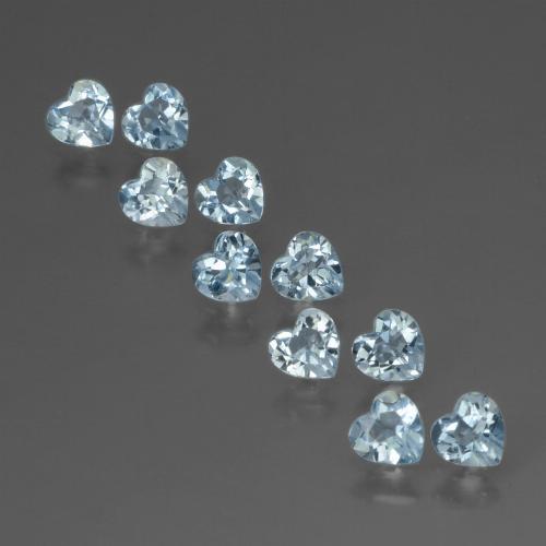 2,68 ct natürliche blauer Topas-Edelsteine, Herzform, VS