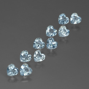 2,68 ct natürliche blauer Topas-Edelsteine, Herzform, VS