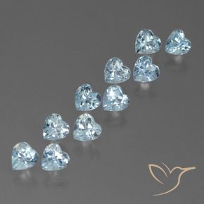 2.95 ct natürliche Himmerlblau Topas-Edelsteine, Herz, VS