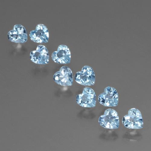 2,95 ct natürliche blauer Topas-Edelsteine, Herzform, VS