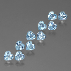 2,95 ct natürliche blauer Topas-Edelsteine, Herzform, VS