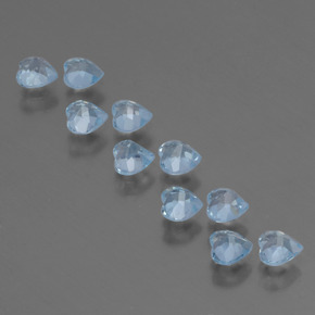 2,95 ct natürliche blauer Topas-Edelsteine, Herzform, VS