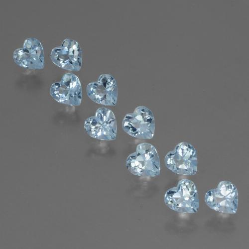 3.01 ct natürliche Himmerlblau Topas-Edelsteine, Herzform, VS