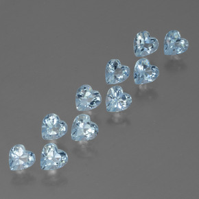 3.01 ct natürliche Himmerlblau Topas-Edelsteine, Herzform, VS