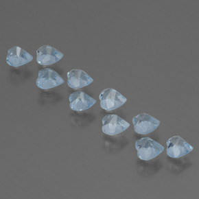 3.01 ct natürliche Himmerlblau Topas-Edelsteine, Herzform, VS