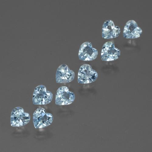 2.65 ct natürliche Himmerlblau Topas-Edelsteine, Herzform, VS