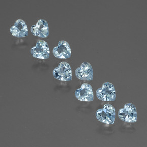 2.65 ct natürliche Himmerlblau Topas-Edelsteine, Herzform, VS