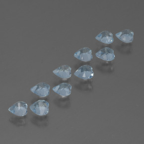 2.65 ct natürliche Himmerlblau Topas-Edelsteine, Herzform, VS