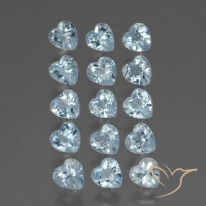 4.38 ct natürliche Himmerlblau Topas-Edelsteine, Herz, VS