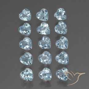 4.49 ct natürliche Himmerlblau Topas-Edelsteine, Herz, VS