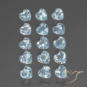 3.96 ct natürliche Himmerlblau Topas-Edelsteine, Herz, VS