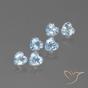1.87 ct natürliche Himmerlblau Topas-Edelsteine, Herz, VS
