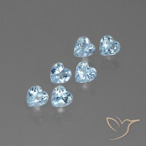 1.69 ct natürliche Himmerlblau Topas-Edelsteine, Herz, VS