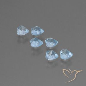 1.69 ct natürliche Himmerlblau Topas-Edelsteine, Herz, VS