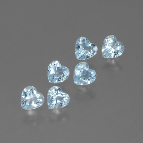 1,71 ct natürliche blauer Topas-Edelsteine, Herzform, VS