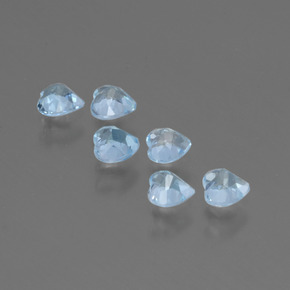 1,71 ct natürliche blauer Topas-Edelsteine, Herzform, VS