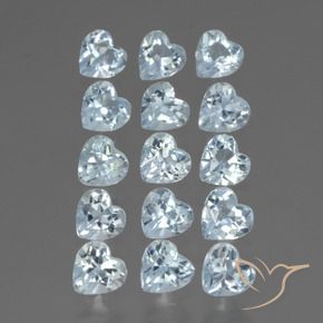 4.14 ct natürliche Himmerlblau Topas-Edelsteine, Herz, VS