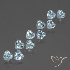 3.04 ct natürliche Himmerlblau Topas-Edelsteine, Herz, VS